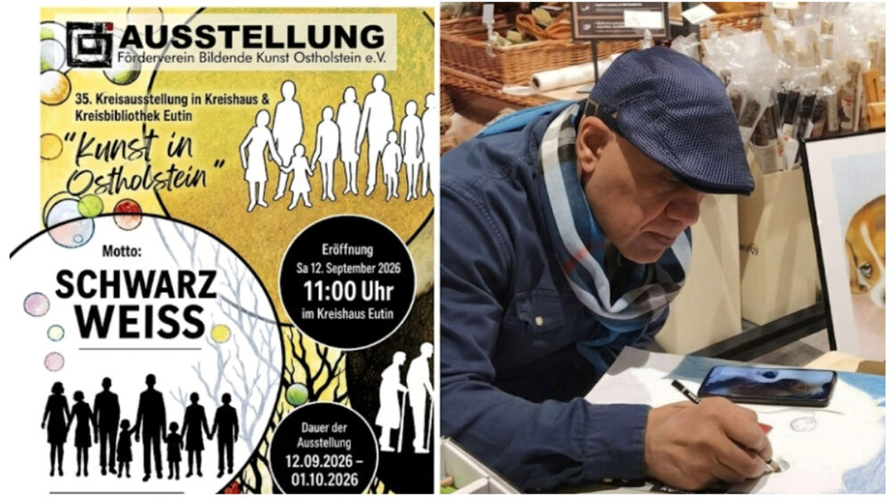 Kürt Ressam Yasin Hasan, Almanya’da Eutin Sergisinde Kürt Sanatını Temsil Ediyor