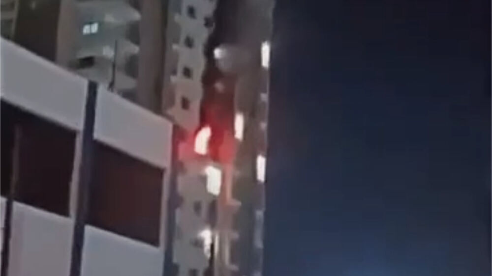 Erbil'deki Iskan Tower binasında yangın çıktı