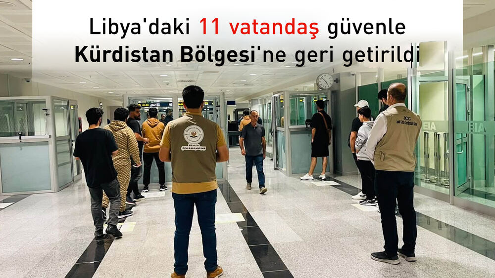 Libya'da mahsur kalan 11 genç Kürdistan Bölgesi'ne getirildi