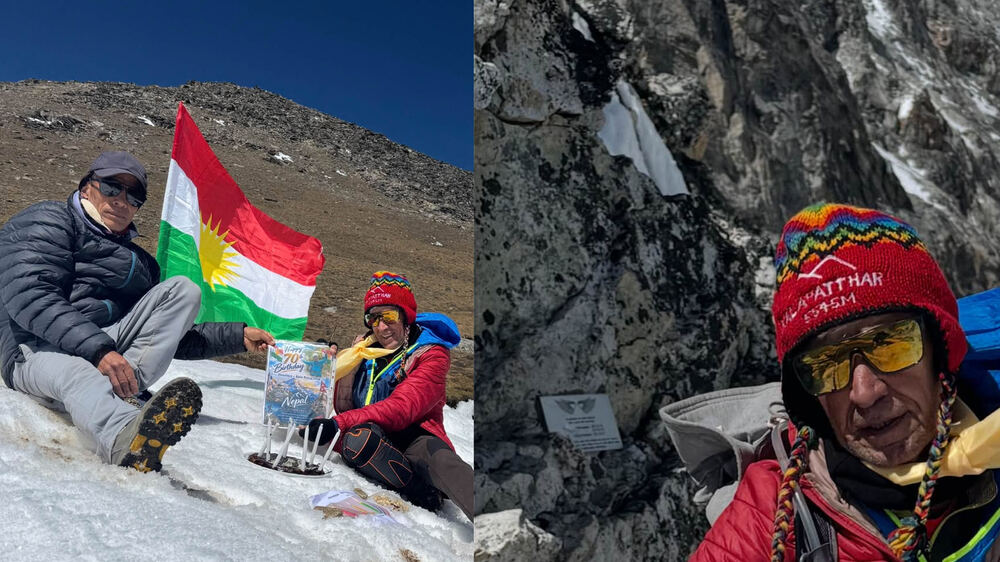 Kürt Dağcı Muhammed Bawker, 70. Yaşını Himalaya Zirvesinde Kutladı