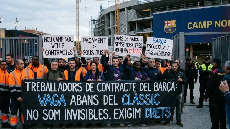 Barcelona'da sözleşmeli çalışanlardan El Clasico öncesi grev tehdidi