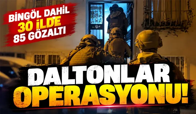 Daltonlar Operasyonu: 30 ilde 85 şüpheli gözaltı