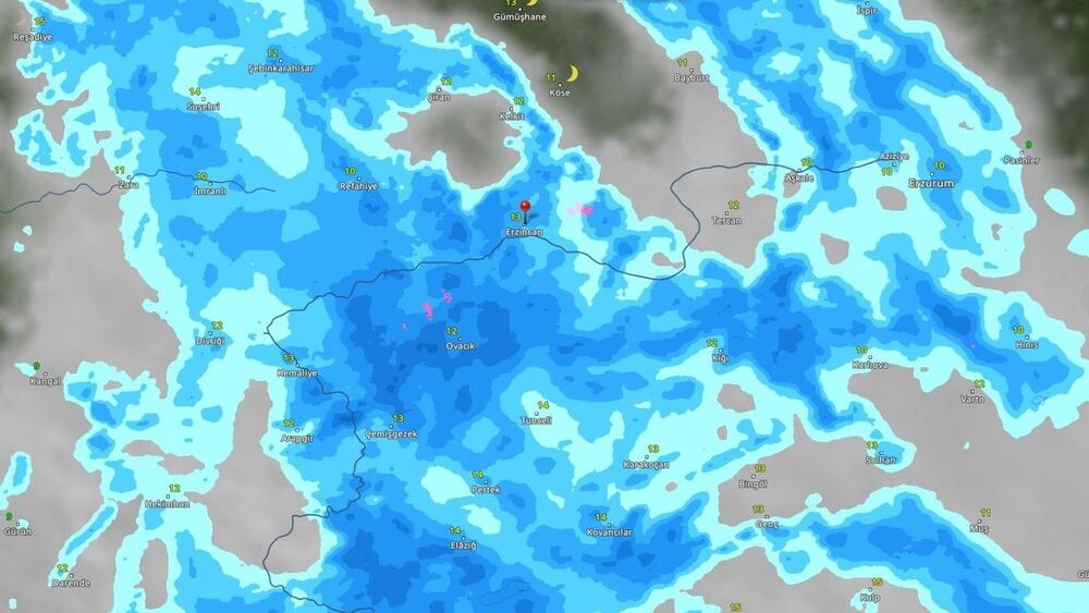 Meteoroloji: Erzincan ve çevresinde 3 gün aralıklı sağanak ve gök gürültülü yağış uyarısı