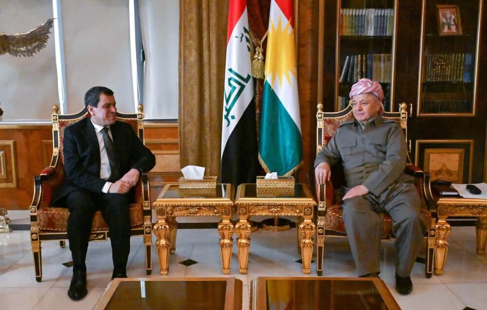 Başkan Mesud Barzani, Suriye Cumhurbaşkanı Danışmanı Mazlum Abdi'yi Pirmam'da Karşıladı