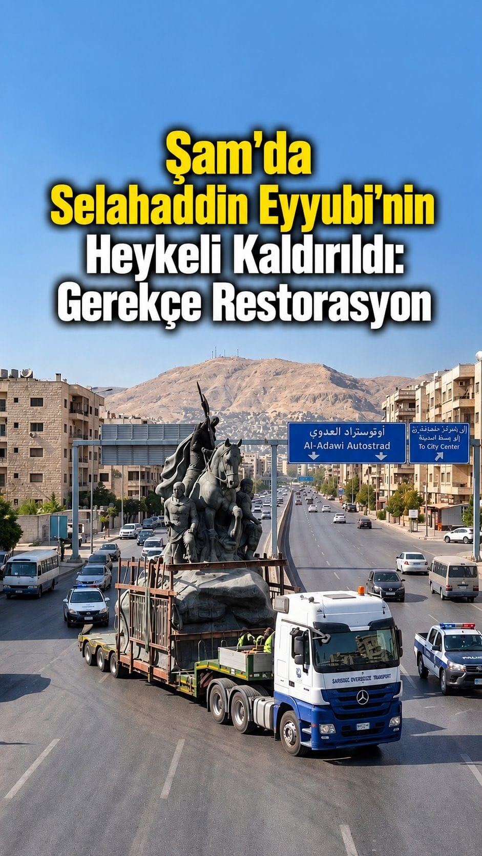 Selahedîn Eyûbî Heykeli Kaldırıldı