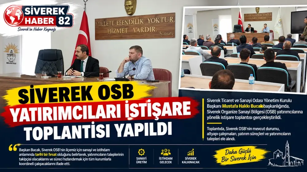 Siverek Organize Sanayi Bölgesi'nde Yatırımcılarla İstişare Toplantısı Gerçekleştirildi